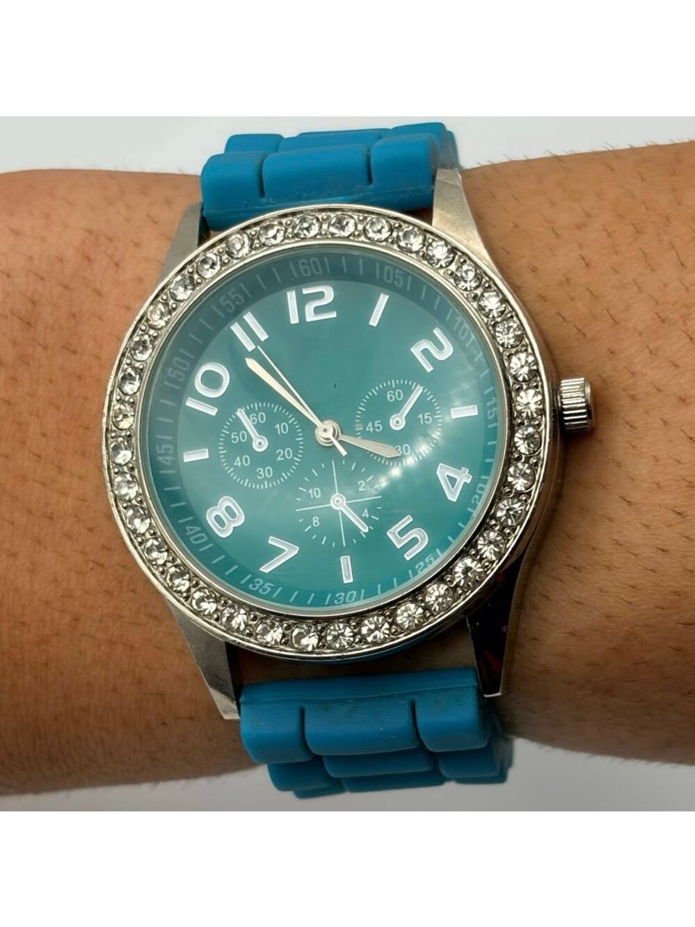 Silver & Blue Retro Watch